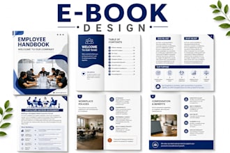 design a professional employee handbook in canva
