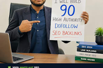 build 90 high da dofollow SEO backlinks