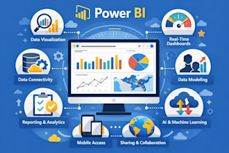 create power bi dashboard, excel data analysis and automated reports