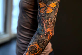 create a beautiful tattoo sleeve art
