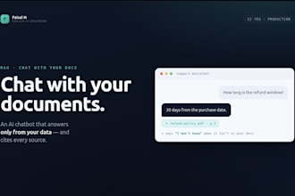 build an rag ai chatbot to chat with your documents and data