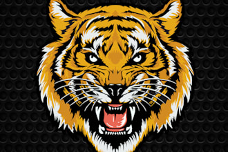 design an outstanding tiger head logo for your brand