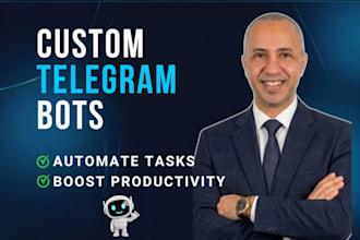 develop a custom python telegram bot with ai and API integration