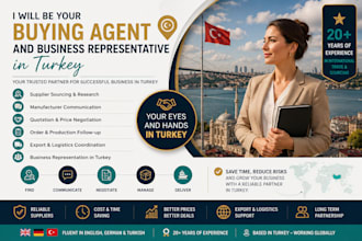 be your buying agent and business representative in turkey