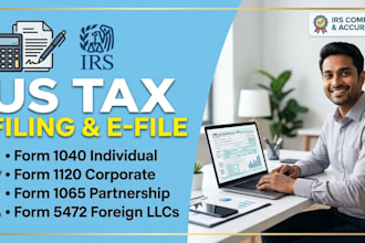 prepare and e file US tax return form 1040
