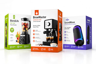 design amazon product packaging box and label