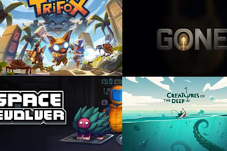 design a steam capsule game cover art and game design poster