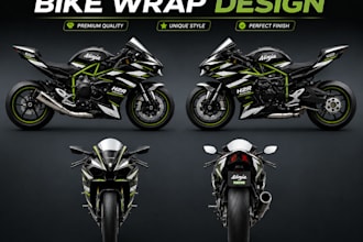 design custom motorcycle wrap, bike graphics and decals