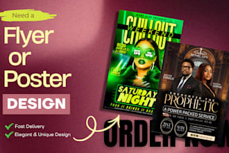 design professional business flyer, event flyer or poster for online marketing
