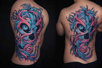 create unique custom tattoo design, tattoo sleeve