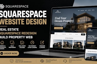squarespace website design real estate squarespace redesign build property web