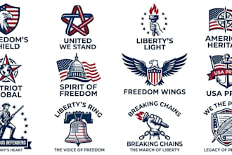 design usa flag, american patriotic political logo