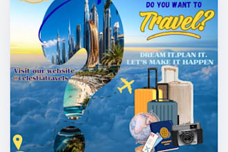 design modern travel agency flyers