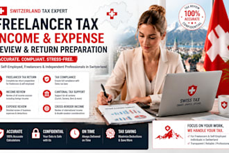 prepare switzerland freelancer tax return income and expense review report