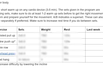 create a custom, tailored to you, strength training program