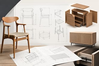 be your furniture technical draftsperson, cad detailer, shop drawing expert