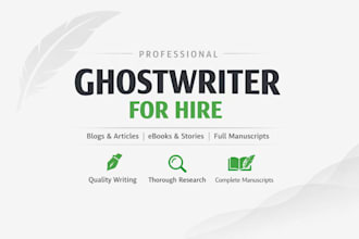 create a short story or ghostwrite