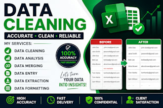 data cleaning , data formating of excel data