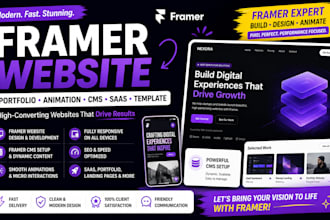 develop framer portfolio website animation framer template cms saas framerexpert