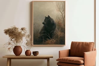 design trendy wall art or printable posters
