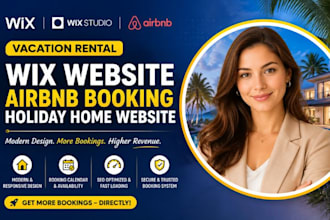 redesign wix vacation rental website airbnb booking holiday home website