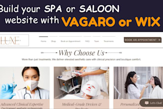 design beauty salon website spa website with vagaro and wix
