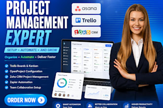 build asana trello openproject zoho crm system project management with zapier ai
