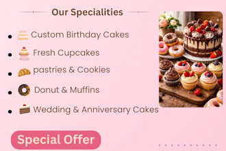 design a professional bakery and cake shop flyer in canva