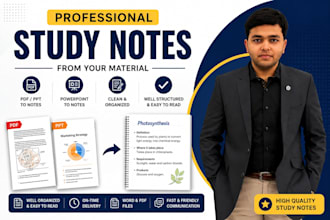 create professional study notes from PDF, PPT or lecture slides