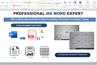 format, edit, and convert microsoft word documents professionally