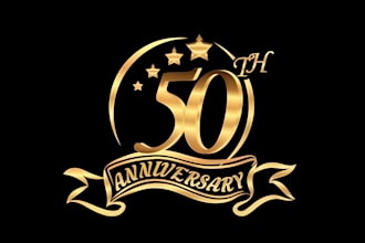design wedding anniversary logo and event monogram