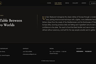 design a modern restaurant website with online reservations