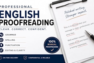 proofread and edit your english documents professionally