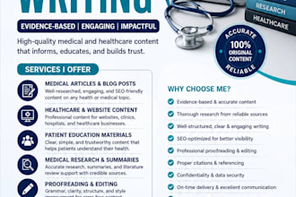 write professional medical and healthcare content