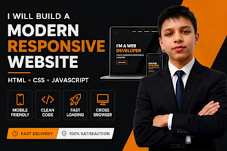 design a responsive landing page front end web developer