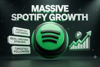 massive spotify followers, monthly listener, spotify real organic streams
