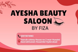 design a minimal beauty salon business card in canva
