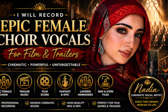 record epic female choir vocals for cinematic trailer music