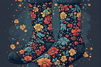 make a custom and pattern socks design