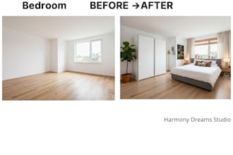 virtually stage your empty room for real estate