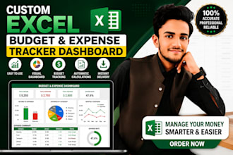 create a custom excel budget and expense tracker dashboard