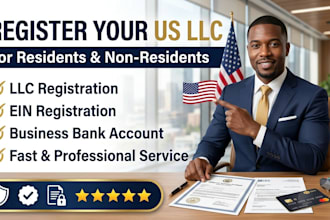 register US llc for resident and non resident with ein and bank account