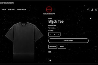 design y2k website streetwear website clothing brand y2k shopify store