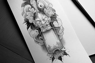 design a professional japanese tattoo design