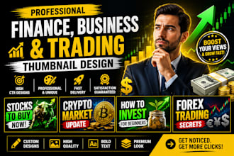 design finance, business, and trading youtube thumbnail