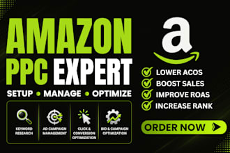 setup, manage and optimize amazon PPC campaigns, amazon fba ads campaigns