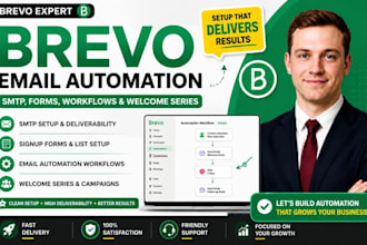 set up brevo SMTP, forms ,email automation brevo welcome series deliverability