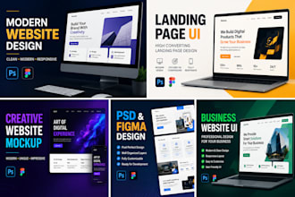 create responsive website design, modern website mockup or PSD web design