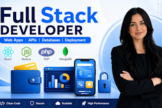 build full stack custom website, front end, backend developer, ai software