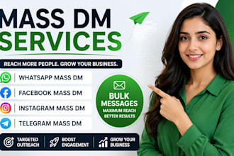 do mass dm, whatsapp bulk message, facebook mass dm,  and whatsapp mass dm